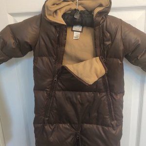 EUC Baby Gap - Newborn 3-6mos - Brown Snowsuit